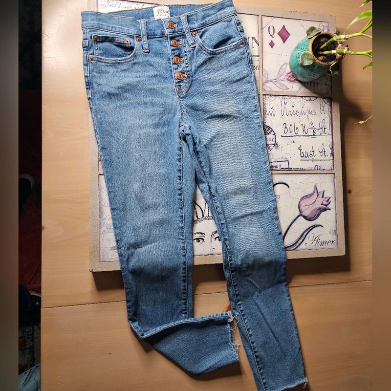 J. Crew Ankle High Waisted Stretchy Skinny Jean's