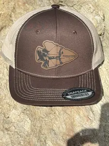 112 Style Brown/Khaki Snapback Laser Engraved Leather Patch