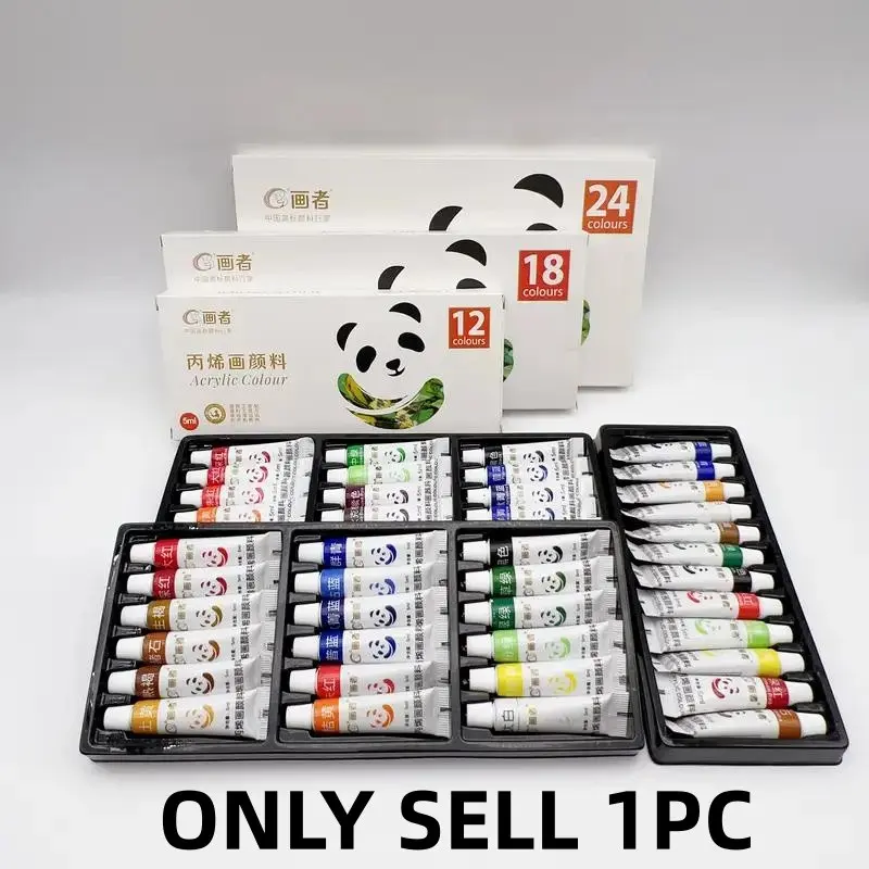 Acrylic Paint Set, 1 Set 12/18/24 Colors Acrylic Paint with Storage Box, Multipurpose Professional Art Paint Set for Artists, Students, DIY Craft, Diy Painting Supplies, Art Materials
