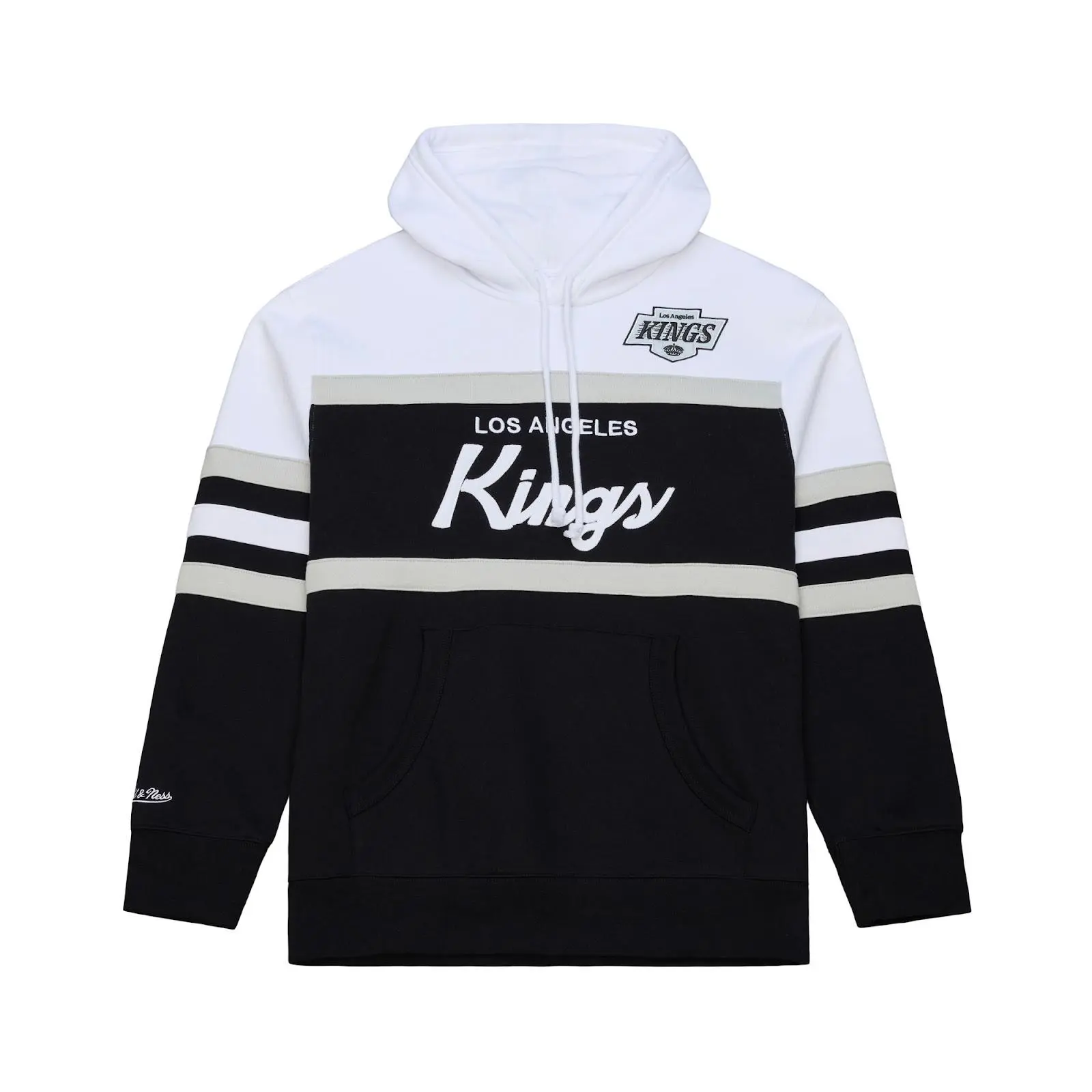 Los Angeles Kings Black Head Coach Hoodie NHL Throwback Sweatshirt Fleece Vintage Fan Gear Mitchell & Ness