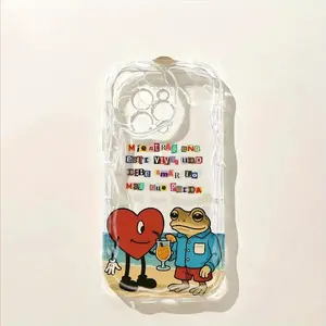 Fun cartoon beach heart frog B-S phone case, suitable for iPhone 17/16/15/14/13/12/11/Pro/Pro Max/Plus/X/XS/XS Max, a Christmas gift for friends, family, gift for her men's cool gadgets iphone 17 pro max cases girls