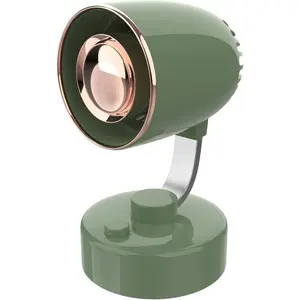 Mr.Young Desk Fan - 3 Adjustable Speeds, Oscillating, USB-C Rechargeable, Please Charge Before Turning On (Green)