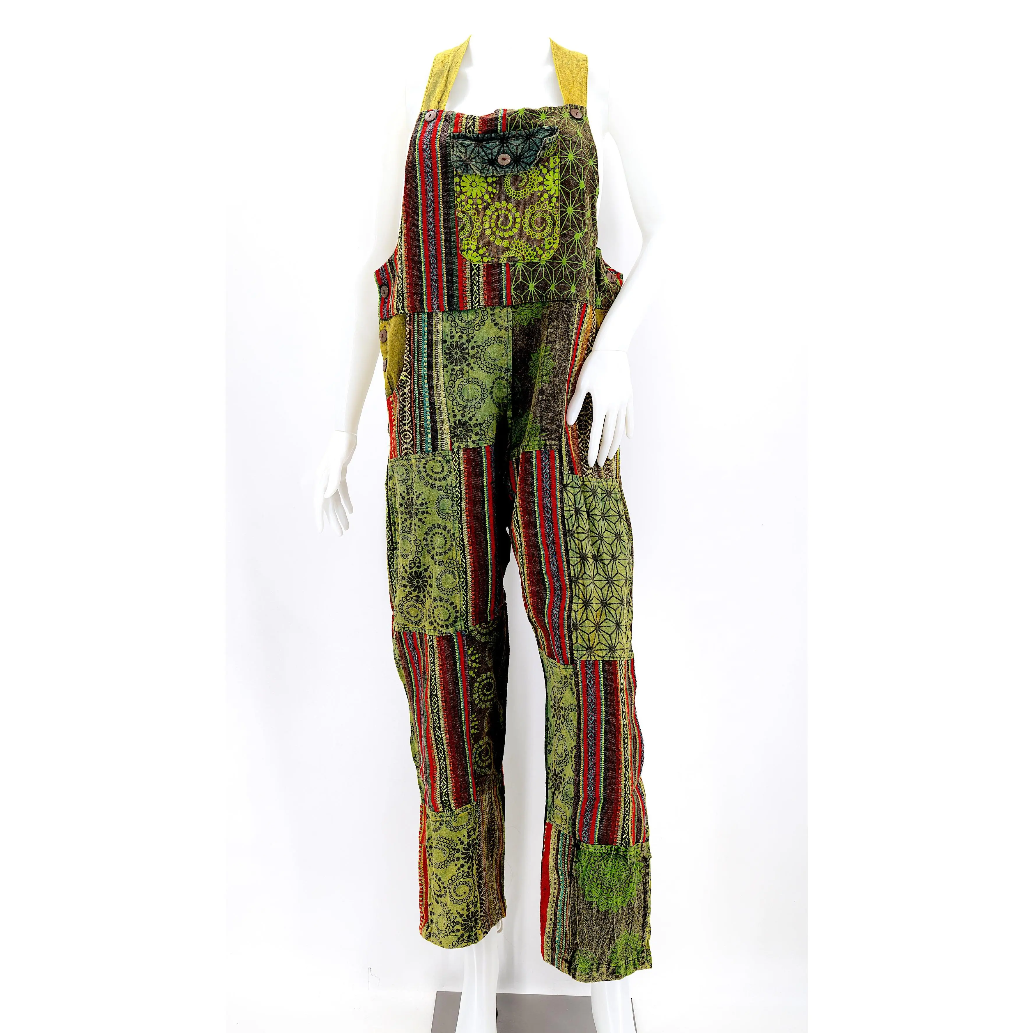 Gheri Patchwork Overalls | Handmade Cotton Jumpsuit
