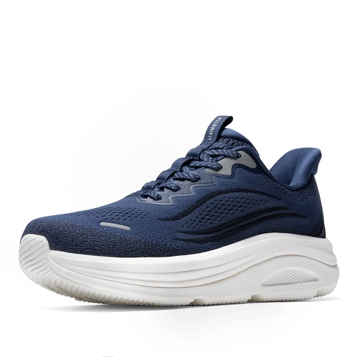 ALLSWIFIT Men's Slip On Wide Toe Box Walking Shoes Hands-Free Barefoot Cushion Running Tennis Arch Support Gym Workout Athletic Fashion Sneakers