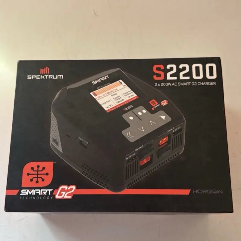 Spektrum S2200 AC Smart G2 Charger - 2x200W AC Power Adapter, Double-Port Dual Phone Charging Adapters, Fastcharging Charging Solution for Electronic Devices Including Smartphones