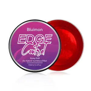 Bluimon Edge Control Gel with Castor Oil Non-Greasy Non-Flaking No White Cast Long Lasting Supports Hair Growth Natural Formula for All Hair Types 5.07 Fl Oz