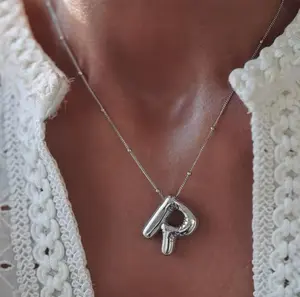 Bubble Custom Letter Necklace