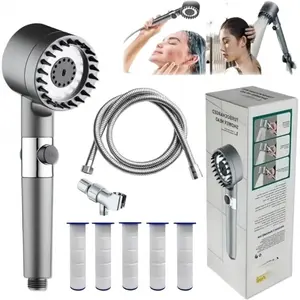Drivse Showerhead, drivse filtered shower head with handheld, 2026 New Ionic Filter Handheld Shower Head, 5 Spare Filters, 59in Hose & Bracket, Multifunctional Spray for Shower & Cleaning