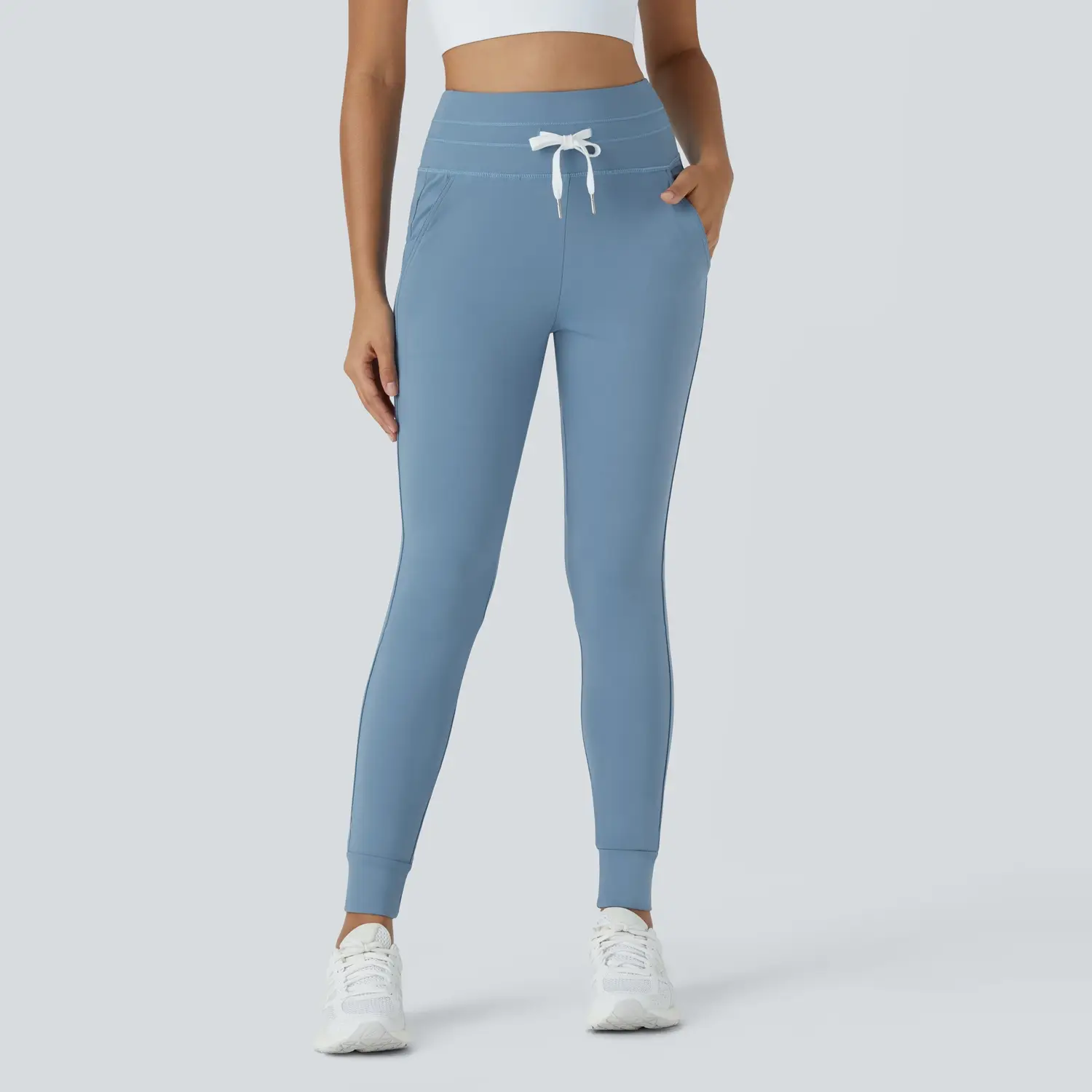 Halara Softlyzero Plush High Waisted Drawstring Side Pocket Plain Full Length Joggers #summer#summervibes#NovaTopFinds#TikTokShopBacktoSchool