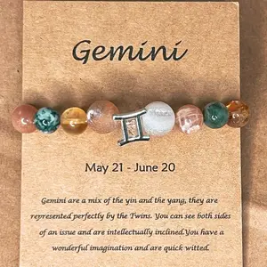 Custom zodiac bracelets, intuitively chosen high quality crystal beads