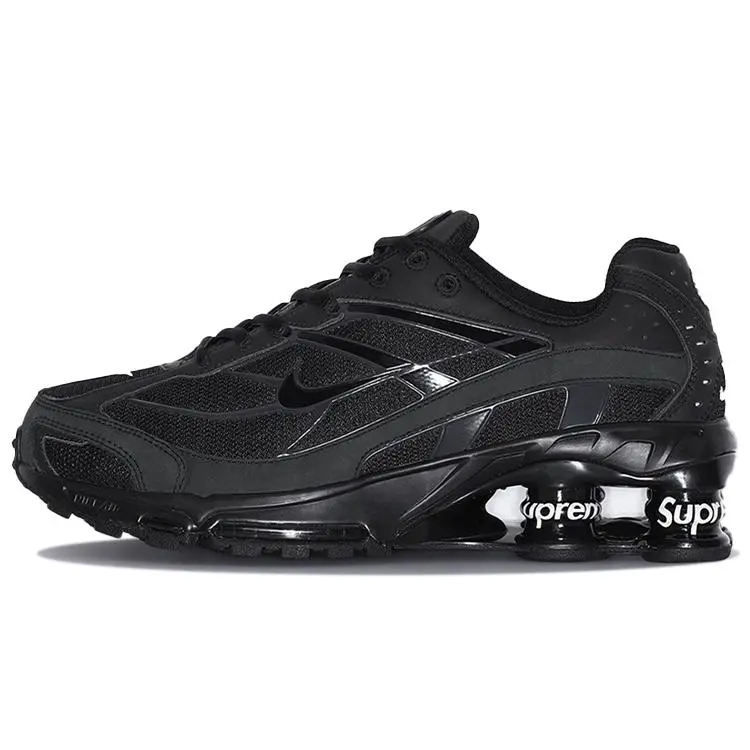 Nike X Supreme Shox Ride 2 Sp Black' Retro Breathable Low Top Casual Running Shoes Unisex DN1615-001