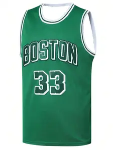 No. 33 Basketball Jersey, Men's Breathable Mesh Sleeveless Sport Top, Vintage Athletic Shirt, Street Style & Training Wear, Workout Tops