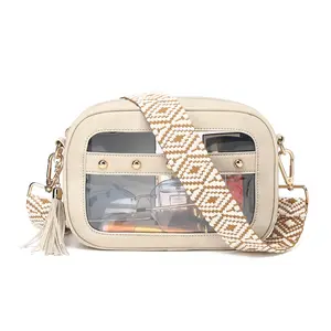 Clear Purse for Women, Small Clear Crossbody Bag with Guitar Strap, Clear Bag for Stadium Events, Concert