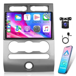 [2G+64G] Android Car Radio for Ford Expedition 2007-2017 (Only for Manual A/C), 9 inch Touch Screen Stereo, Carplay/Android Auto/EQ Audio/SWC/Bluetooth +AHD Backup Camera