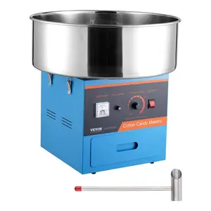 1000W Power Electric Cotton Candy Machine, Commercial Candy Floss Maker with Stainless Steel Bowl, Sugar Scoop and Drawer, Ideal for Kids' Birthday Parties, Family Gatherings, Blue