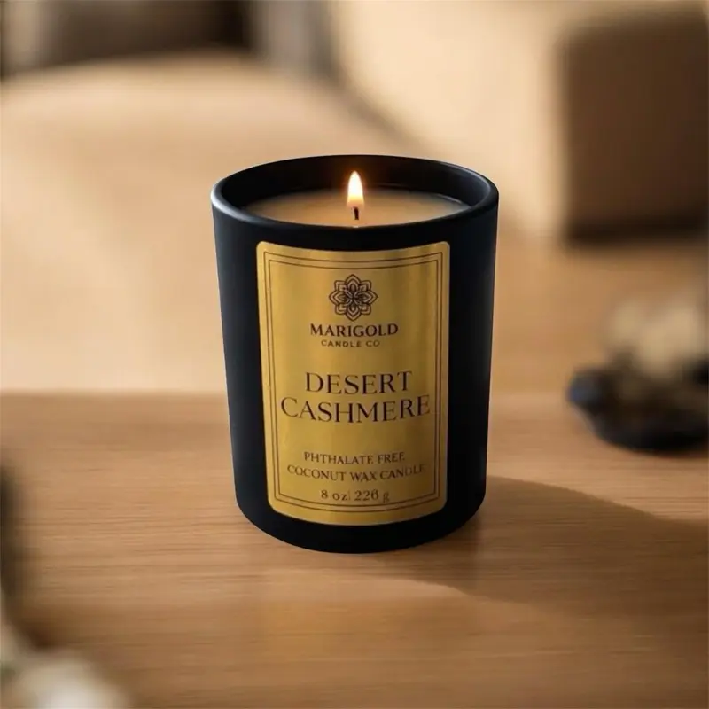 Desert Cashmere Coconut Wax Candle 8oz - Phthalate Free, Ideal for Home Decor & Self Care