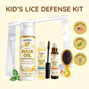 Kid's Lice Defense Kit, All Natural Leave-in Hair Oil Kid's Lice Defense Kit, All Natural Leave-in Hair Oil