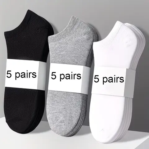 Women's Soft Basic Knitted Lightweight Sports Fit Athletic Socks - 5 or 10 Pairs, Gray/Black/White Thin Breathable Socks for Daily Casual, Sportswear, Office Wear, Ideal for Thanksgiving, Easter