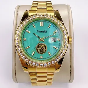 Luxury Golden Dragon Men’s Watch – Simulated Mechanical Transparent Design | Trendy Choice Lifestyle Watchz, Perfect Gift for Him & Daily Outfit Rhinestone Wristwatch