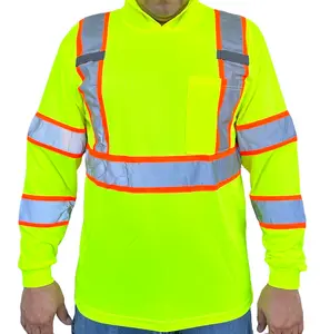 Hoodie Yellow High Visibility Safety Shirt With Reflective Stripes Hoodie Yellow High Visibility Safety Shirt With Reflective Stripes