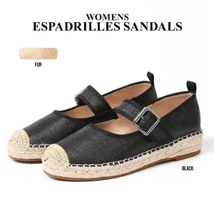 CYNLLIO Ballet Flats for Women Round Toe Platform Heel Buckle Strap Mary Jane Flats Espadrilles Casual Ballerina Flats Dress Shoes Deals For You Days
