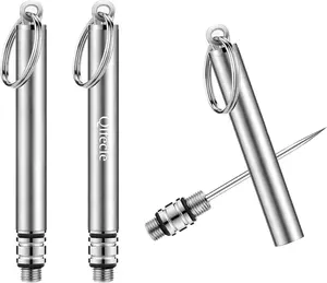 Portable Mini Titanium Toothpicks Holder, 2 count Stainless Steel Metal Toothpicks  Toothpick for Home Outdoor