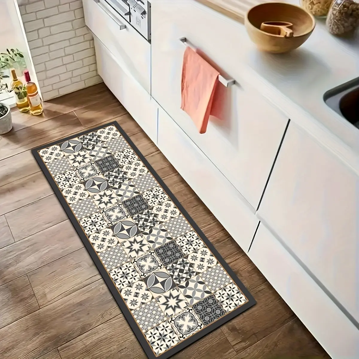 Diatomite Bathroom Mat - Absorbent, Anti-Slip, Dustproof, Anti-Shrink, Durable Indoor Textile Rug for Bathroom, Kitchen