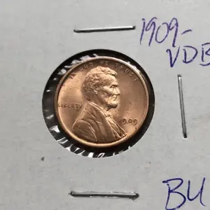 1909 VDB Wheat Penny in Brilliant Uncirculated Condition. First Year of Mintage.