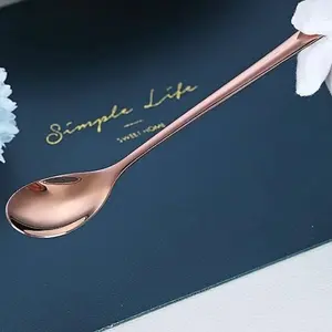 Long handle Copper Dessert Spoon