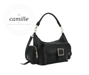 By Camille - Multi-Pocket Hobo Shoulder & Crossbody Bag | Vegan Leather | PETA Approved |