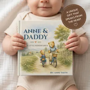 Custom Dad Story Book, Personalized Daddy And Daughter Book, Baby Keepsake Gift, Fathers Day Gift