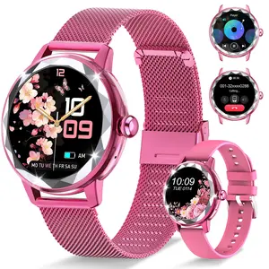 Women's multifunctional smart watch, Android Smartwatch, Multifunctional smartwatches, with wireless call and message reminder, weather forecast, female function, 100+ sports mode, calorie tracker, for iPhone and Android, gift for wife