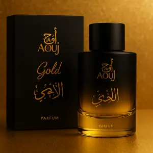 Gold Unisex Perfume by AOUJ – Premium 100ml Arabic Fragrance – Incense, Patchouli & Oud – Long-Lasting Unisex Eau de Parfum – Elegant Gift for Men & Women – Rich Oriental Scent