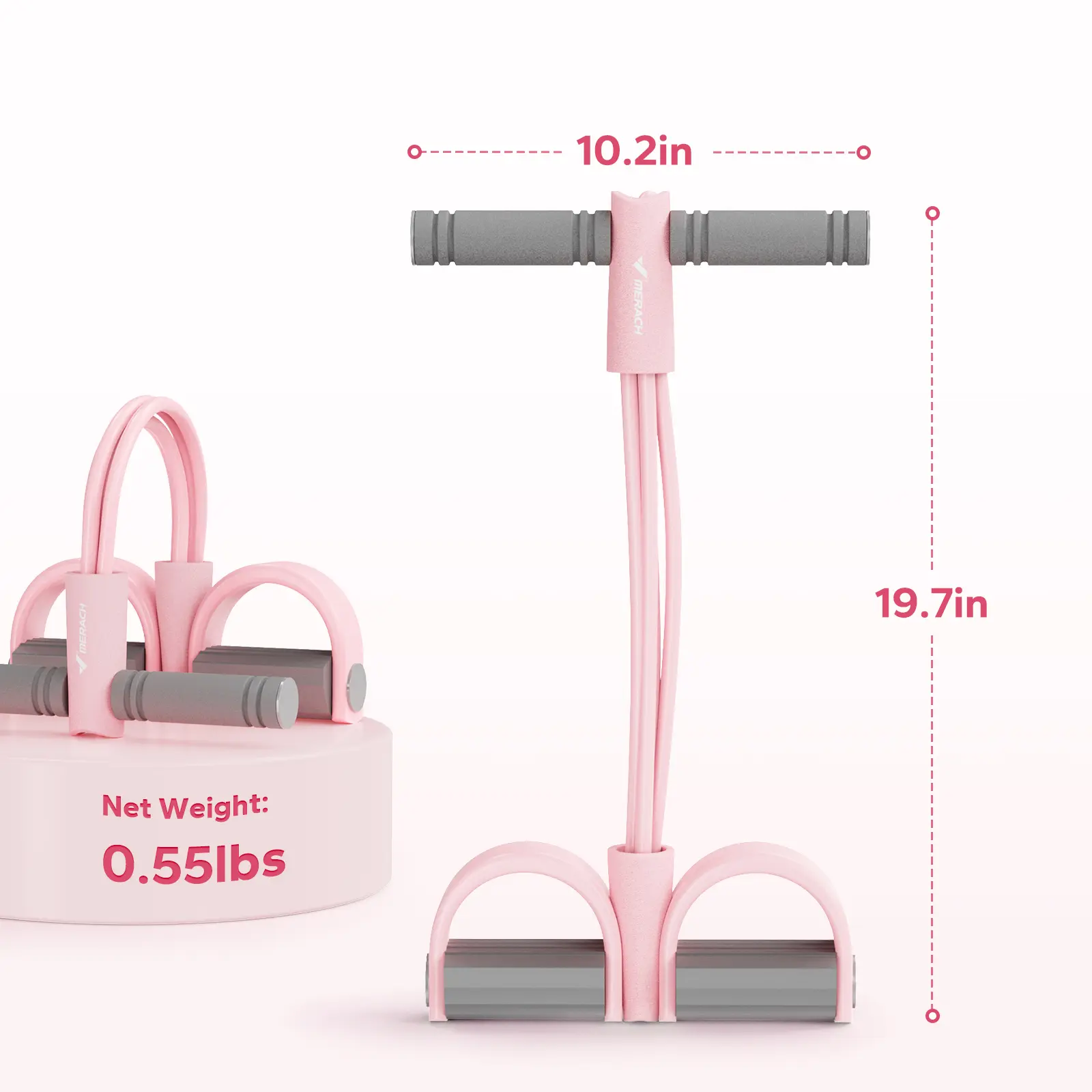 Pedal resistance band product dimensions 10.2 by 19.7 inches