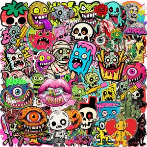 50PCS Street Fashion Stickers - Trendy DIY Decor for Phone, Scrapbook, Greeting Card & Gift Box