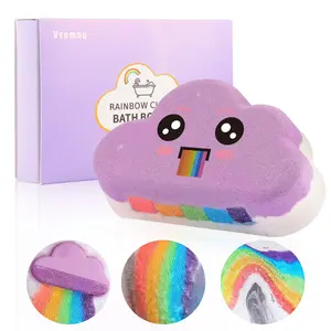 Cloud Bath Salt Bomb Bubble Ball, 4 Fragrances, Handmade Organic Ingredients, Moisturizing Bubble Bath, Women Home Spa Relax Gift, Body Care