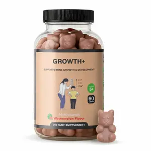 Growth Gummies (Watermelon) Natural Growth & Vitamins to Grow Taller for True Height Potential, Natural Height Booster Increase Supplement for Kids and Adults