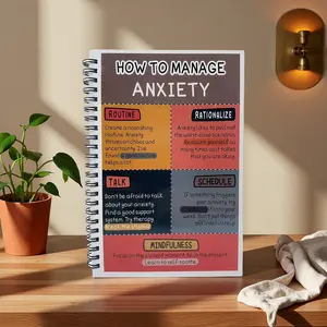 Anxiety Management Planner Book, Stress Relief Journal for Daily Use, Organize Thoughts & Feelings, Improve Mental Health