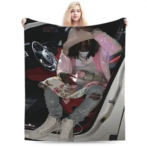 A King Von-themed blanket, super soft and suitable for all seasons, perfect for the office, sofa, bedroom or home, a great gift for music fans