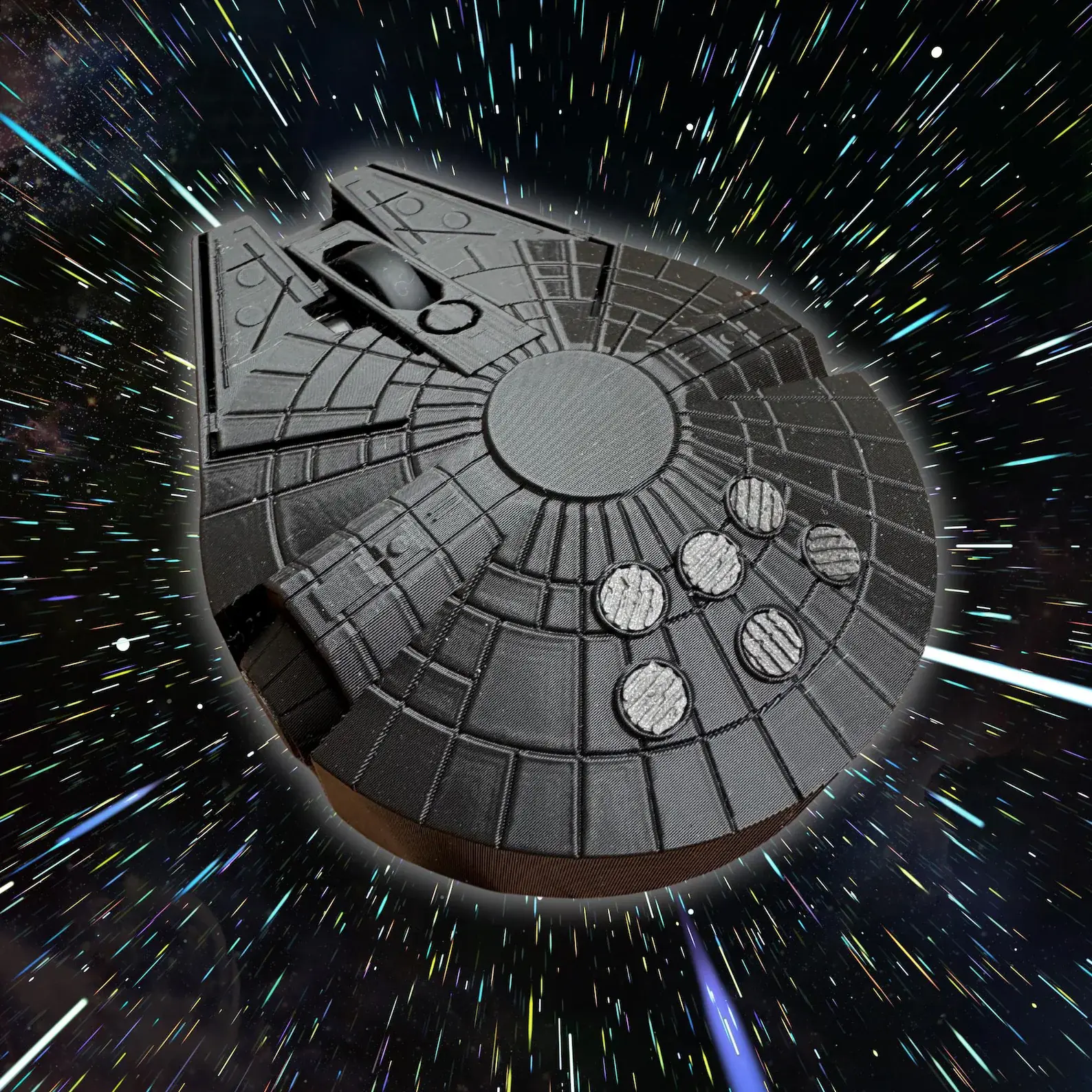 Spaceship Wireless Mouse – 3D Printed Sci-Fi Design