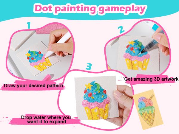 Kids Learning & Sensory Art Kit - Magic 3D Fluffy Foam Paper, 48 Sheets, 24 Markers & Water Pens for 3D Texture Play, Creative Educational Gift