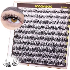 Fairy Lash Clusters 9-12mm Wispy Eyelash Clusters 160pcs Natural Cluster Eyelash Extensions CC Curve Individual Lashes Natural Look Short Thin Band Eyelashes Clusters by TOOCHUNAG