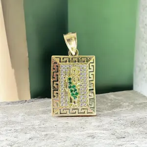 SQUARE ST. JUDE PENDANT IN 10K GOLD