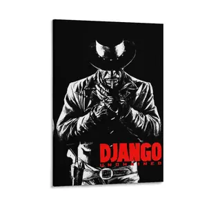 Django Unchained Art Print, Aesthetic Canvas Poster for Family Room, Dining Area, And Bedroom Decor Poster Canvas Wall Art For Bedroom Decor Bar Office Room Decor Gift