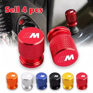 4pcs Car Wheel Tire Valve Caps, Tyre Rim Stem Covers, Auto Badge Decor for Bmw, Performance M E46 E90 E60 F30 F10 E36 G20 E92 X2 X5, Auto Accessories