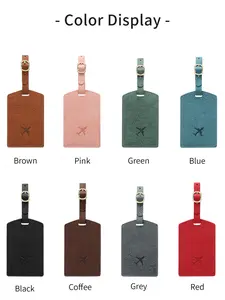 Lightweight PU leather travel tag with airplane pattern design, fashionable anti-theft function suitable for travel bags and backpacks, simple style, suitable for daily travel and travel essentials, Stylish Backpack Charm, Bag Charms