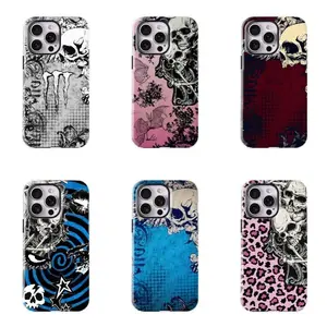Monster Dark Gothic Phone Case with Skull Pattern - Shockproof and Protective Cover - Subculture Trendy Style for iPhone 16/15/14/13/12/11/17 ProMax Plus for Samsung phones, suitable for both men and women,  Perfect Gift for Women Men.A gift for the fans