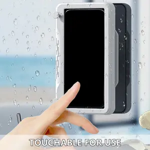 Waterproof Shower Phone Case Holder Mount, Fixed Design Waterproof Touchscreen Compatible iPhone Models, Ideal for Bathroom Use