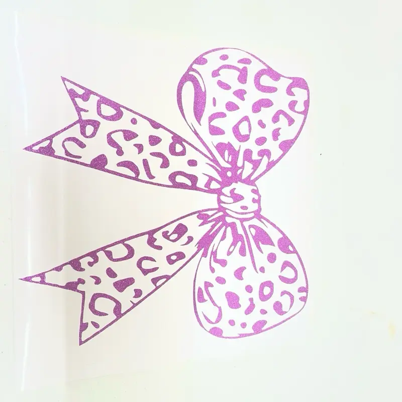 Glitter bow vinyl sticker