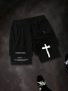 Men's Cross Print Shorts, Ultimate Comfort, Fashion Summer Shorts, Breathable Fabric, Sporty Style, Perfect for Active Lifestyle, Breathable Sports Shorts